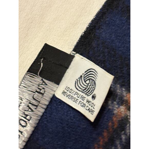 100% Wool Coloratura Boston Plaid Scarf 70” x 9” EUC Fall Fashion Colors - Picture 3 of 5